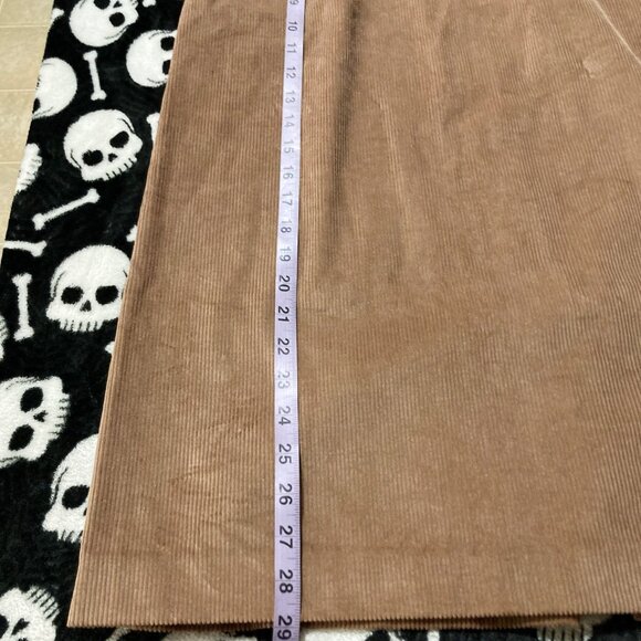 PANT-HER Vintage brown corduroy a-line skirt with pockets ~ XS SMALL midi skirt - Picture 5 of 9